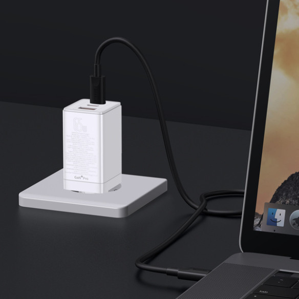 Baseus GAN3 Pro 2C+U  | Ładowarka sieciowa zasilacz 3x USB-A USB-C PD QC4.0 65W