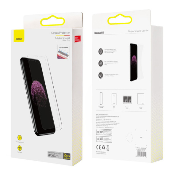 Baseus SGBL060102 | Szkło hartowane 9h do iPhone XR / 11  (2 szt.)