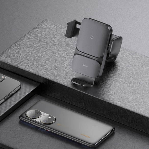 Baseus Wisdom Auto Alignment | Uchwyt samochodowy z ładowaniem bezprzewodowym Qi 15W do kratki nawiewu