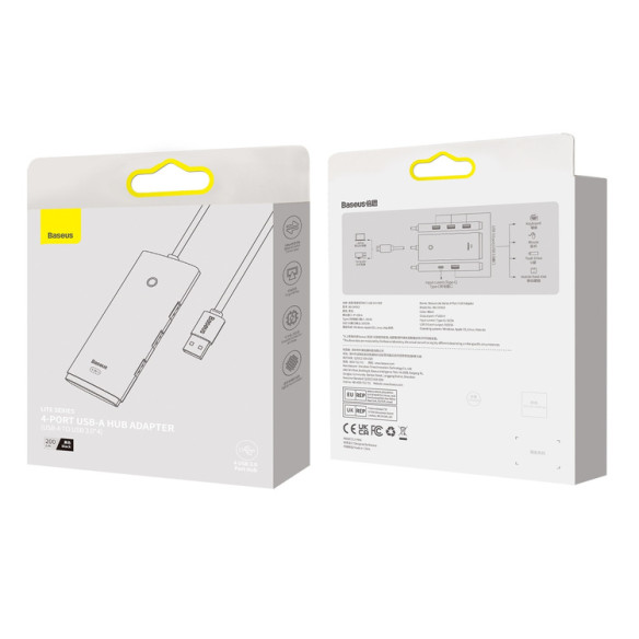 Baseus Lite Series 4-Port | HUB adapter rozdzielacz USB - USB 3.0 *4 200cm