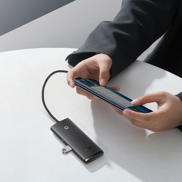 Baseus Lite Series 4-Port | HUB adapter rozdzielacz USB-C - USB 3.0 *4 25cm