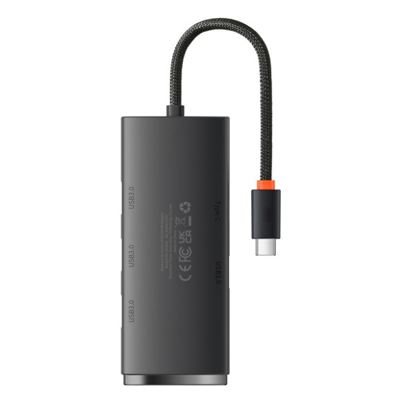 Baseus Lite Series 4-Port | HUB adapter rozdzielacz USB-C - USB 3.0 *4 25cm