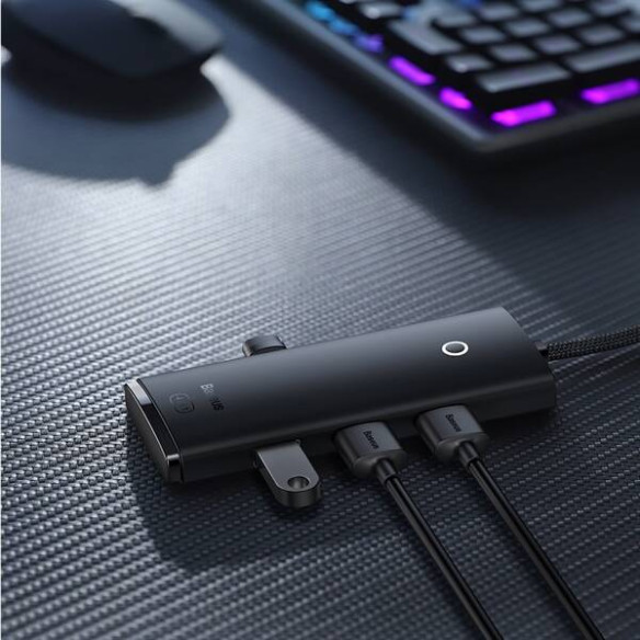 Baseus Lite Series 4-Port | HUB adapter rozdzielacz USB-C - USB 3.0 *4 100cm