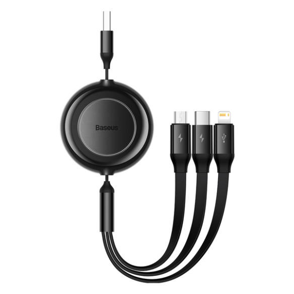 Baseus Bright Mirror 2 | Kabel z regulacją długości USB - Micro, USB-C, Lightning do iPhone 3.5A