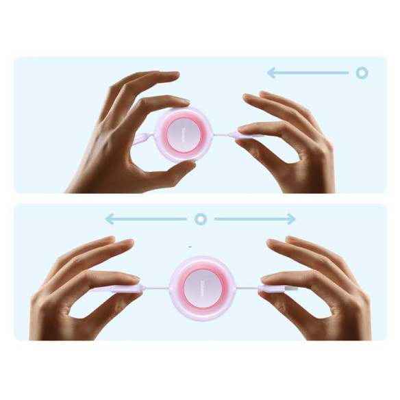 Baseus Bright Mirror 2 | Kabel z regulacją długości USB - Micro, USB-C, Lightning do iPhone 3.5A