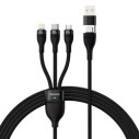 Baseus Flash Series 2 | Kabel USB-C / USB-A - USB-C, Lightning, Micro USB 1.2m 100W	