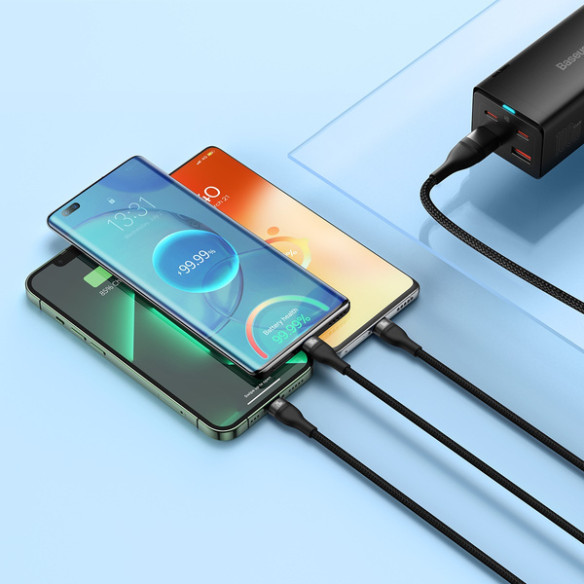 Baseus Flash Series 2 | Kabel USB-C / USB-A - USB-C, Lightning, Micro USB 1.2m 100W	