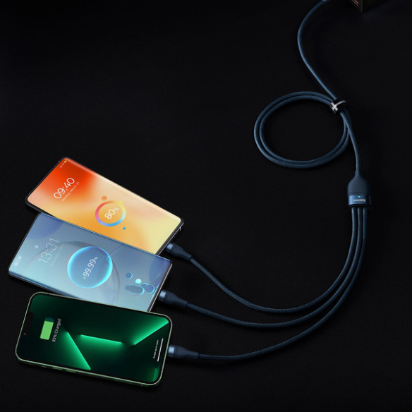 Baseus Flash Series 2 | Kabel USB-C / USB-A - USB-C, Lightning, Micro USB 1.2m 100W	