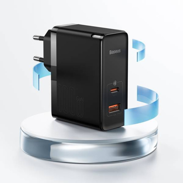 Baseus GAN5 Pro  | Ładowarka sieciowa zasilacz USB-A USB-C PD QC4.0 100W + kabel USB-C