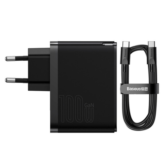 Baseus GAN5 Pro  | Ładowarka sieciowa zasilacz USB-A USB-C PD QC4.0 100W + kabel USB-C