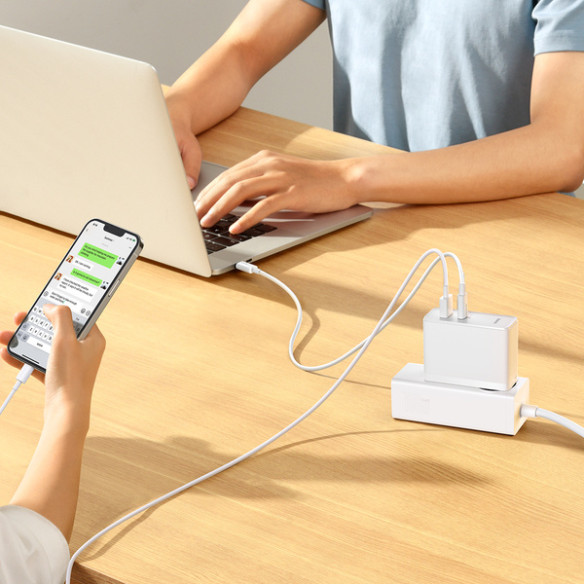 Baseus GAN5 Pro  | Ładowarka sieciowa zasilacz USB-A USB-C PD QC4.0 100W + kabel USB-C