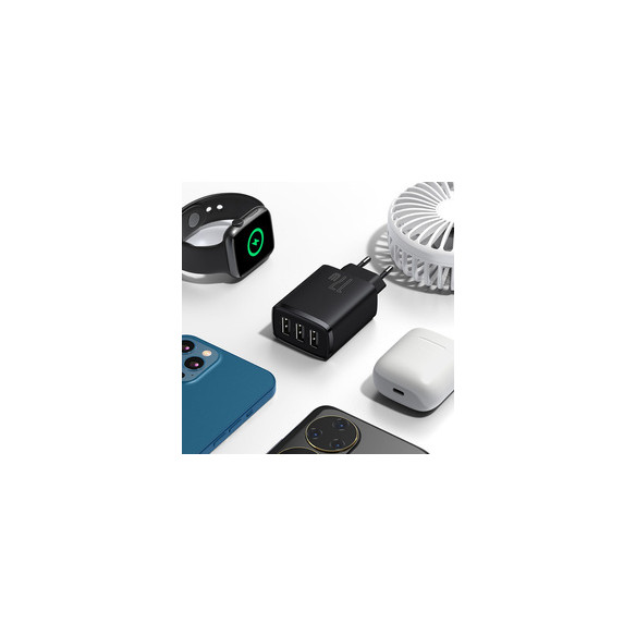 Baseus Compact | Ładowarka sieciowa zasilacz 3x USB-A 17W 