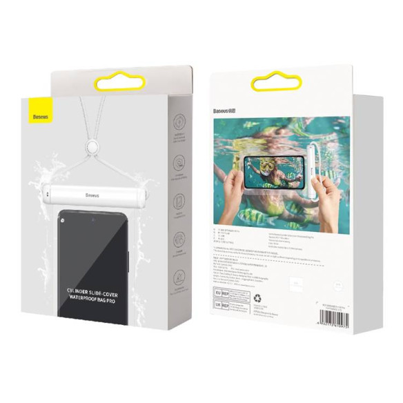 Baseus Cylinder Pro | Etui wodoodporne uniwersalne case obudowa do wody 30m IPX8