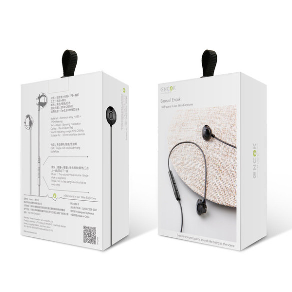 Baseus H06 | Słuchawki douszne Mini Jack 3,5mm z mikrofonem HD