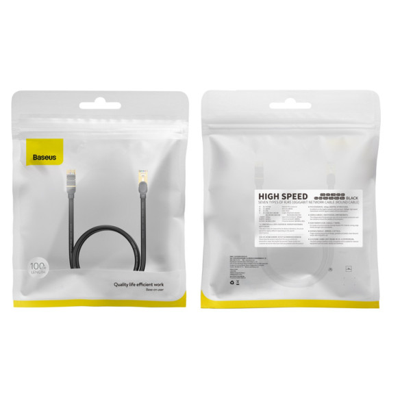 Baseus high Speed Seven | Kabel przewód sieciowy Ethernet LAN Cat7 10GB 600Mhz 1m 