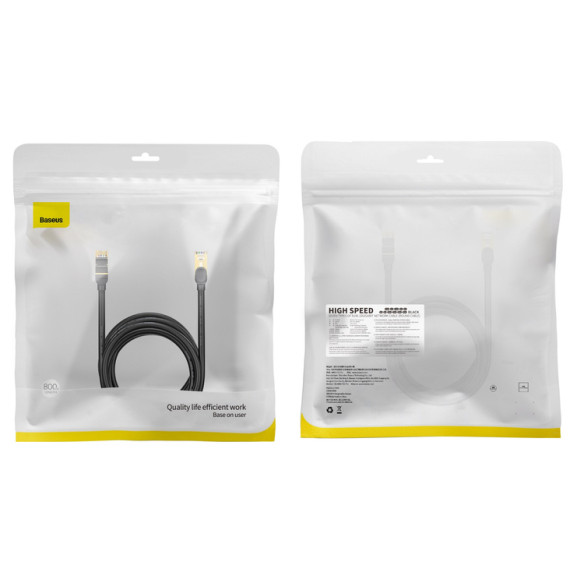 Baseus high Speed Seven | Kabel przewód sieciowy Ethernet LAN Cat7 10GB 600Mhz 8m