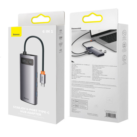 Baseus Metal Gleam 6w1 EOL