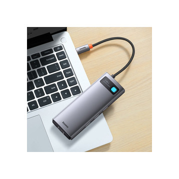 Baseus Metal Gleam 7w1 | Adapter HUB USB-C - 2x HDMI, 3x USB3.0, RJ45 100W