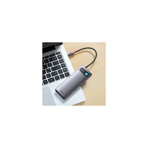 Baseus Metal Gleam 7w1 | Adapter HUB USB-C - 2x HDMI, 3x USB3.0, RJ45 100W