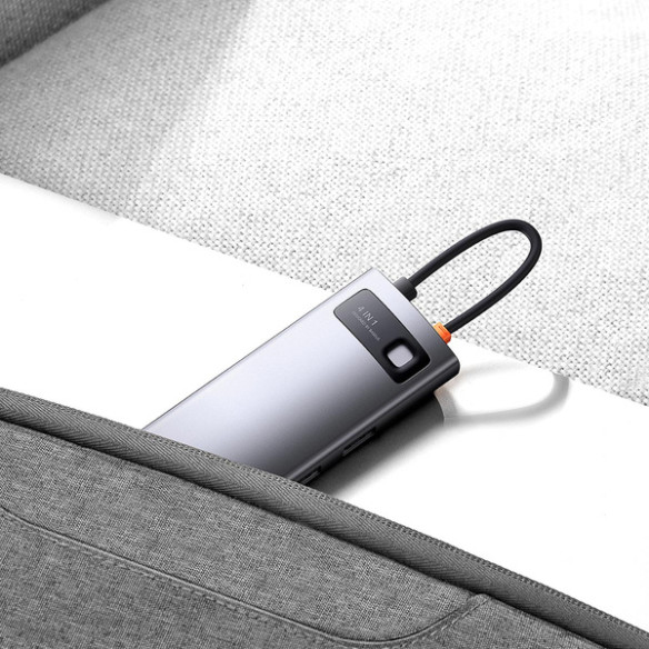 Baseus Metal Gleam 4w1 | Adapter HUB USB-C - 4x USB 3.0