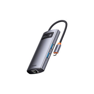 Baseus Metal Gleam 4w1 | Adapter HUB USB-C - 3x USB3.0, RJ45