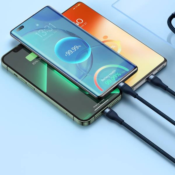 Baseus Flash Series 2 | Kabel 3w1 USB-C - Lightning, Micro, USB-C 100W PD QC4.0 Samsung AFC 1.5m