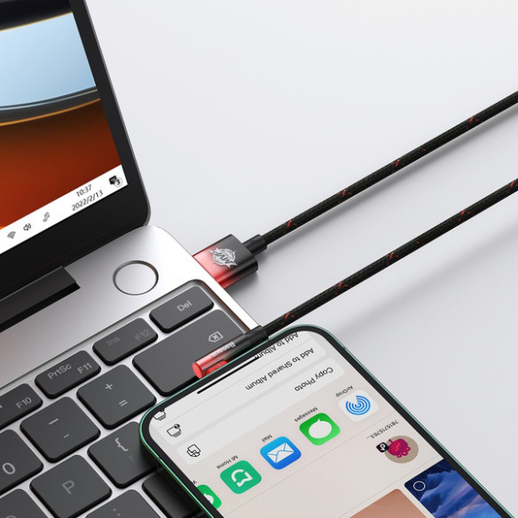 Baseus MVP 2 | Kabel kątowy USB-A - Lightning do iPhone iPad Airpods 2.4A 1m