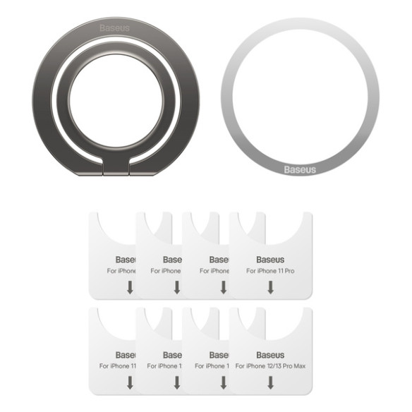 Baseus Halo | Uchwyt ring do telefonu adapter magnetyczny 3w1
