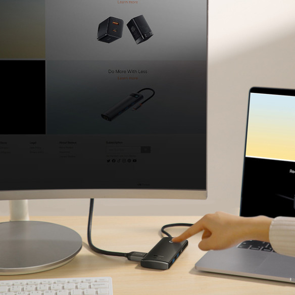 Baseus Lite Series 6-Port | Adapter HUB USB-C 2x USB3.0 HDMI USB-C TF SD