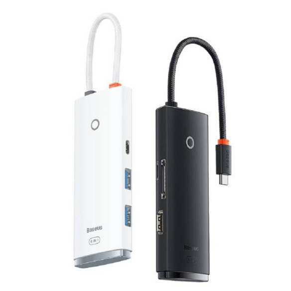 Baseus Lite Series 6-Port | Adapter HUB USB-C 2x USB3.0 HDMI USB-C TF SD