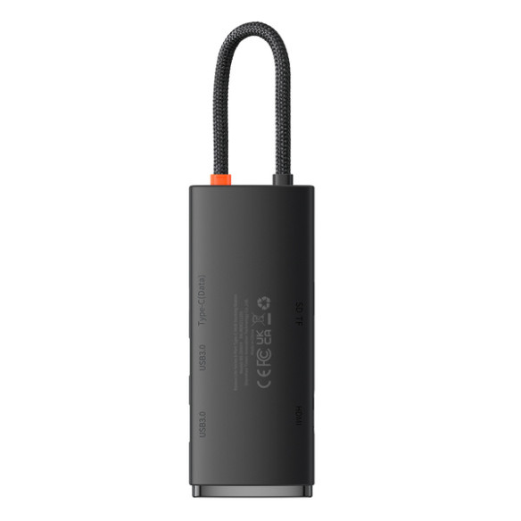 Baseus Lite Series 6-Port | Adapter HUB USB-C 2x USB3.0 HDMI USB-C TF SD