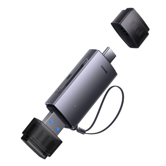 Baseus Lite Series | Adapter czytnik kart pamięci MicroSD SD TF 2TB USB3.0 USB C