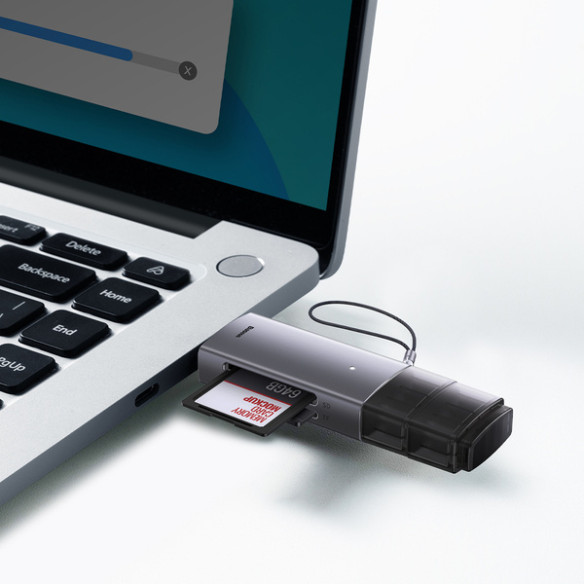 Baseus Lite Series | Adapter czytnik kart pamięci MicroSD SD TF 2TB USB3.0 USB C
