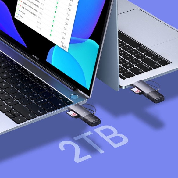 Baseus Lite Series | Adapter czytnik kart pamięci MicroSD SD TF 2TB USB3.0 USB C