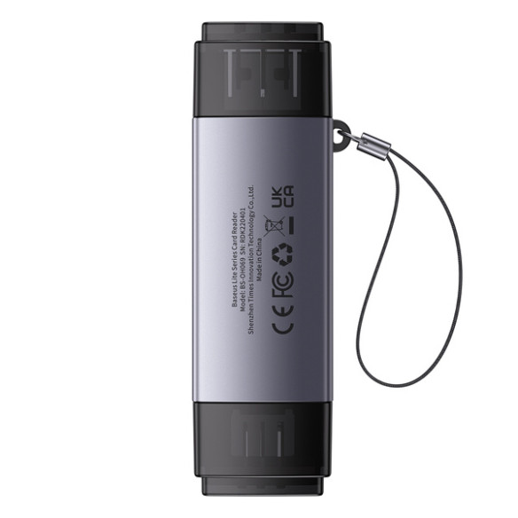 Baseus Lite Series | Adapter czytnik kart pamięci MicroSD SD TF 2TB USB3.0 USB C