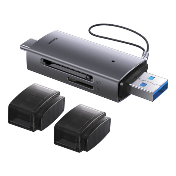 Baseus Lite Series | Adapter czytnik kart pamięci MicroSD SD TF 2TB USB3.0 USB C
