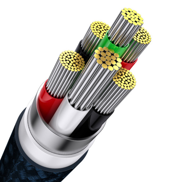 Baseus Flash Series 2 | Kabel 3w1 USB - Lightning, Micro, USB-C 66W 1.2m