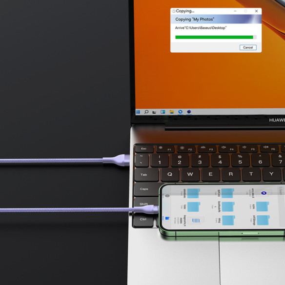 Baseus Flash Series 2 | Kabel 3w1 USB - Lightning, Micro, USB-C 66W 1.2m