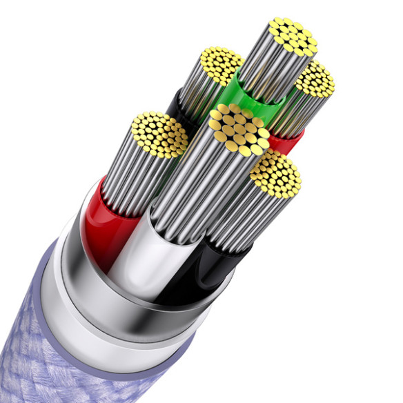 Baseus Flash Series 2 | Kabel 3w1 USB - Lightning, Micro, USB-C 66W 1.2m