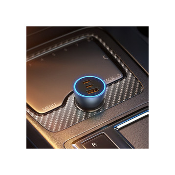 Baseus Golden Contactor Pro | Ładowarka samochodowa 2x USB-C + USB 65W QC 4.0 PD Samsung AFC 