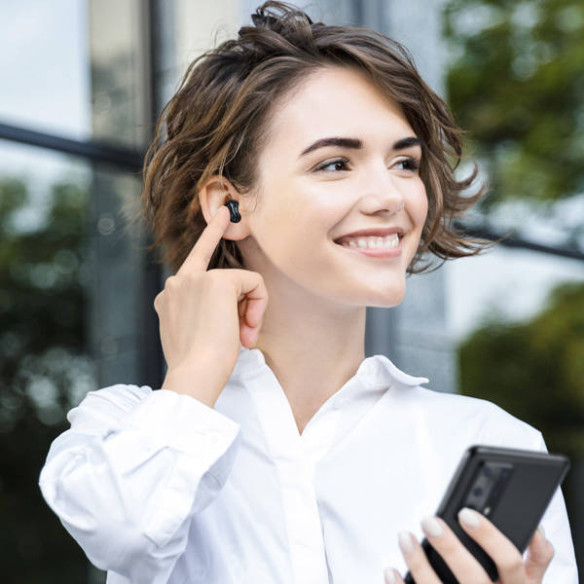 Baseus WM01 | Słuchawki bezprzewodowe dokanałowe z etui ładującym Bluetooth 5.0