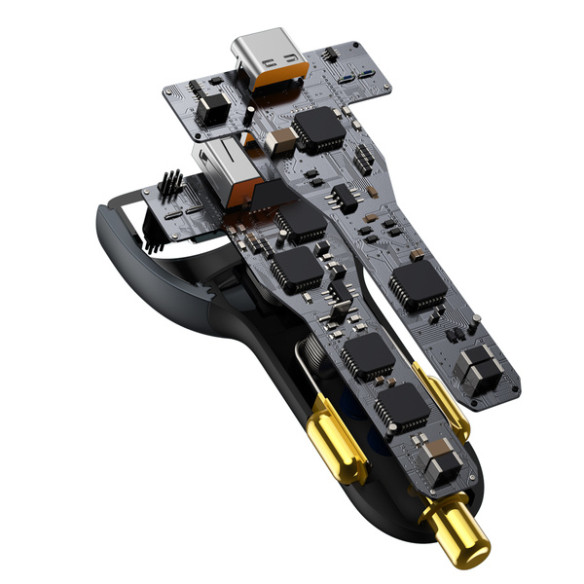 Baseus Qualcomm® Quick Charge™ 5 | Ładowarka samochodowa 2xUSB-C + USB 160W Qualcomm Quick Charge 5.0 PD 3.0 