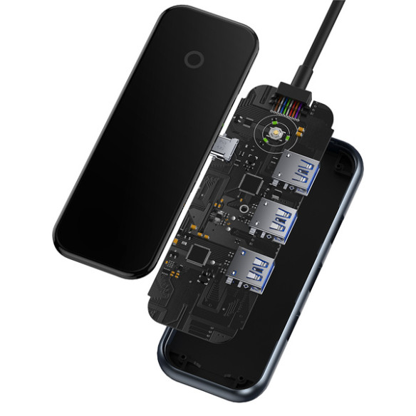 Baseus AcmeJoy 4-Port | HUB adapter rozdzielacz USB-C - USB 3.0 *3 14cm