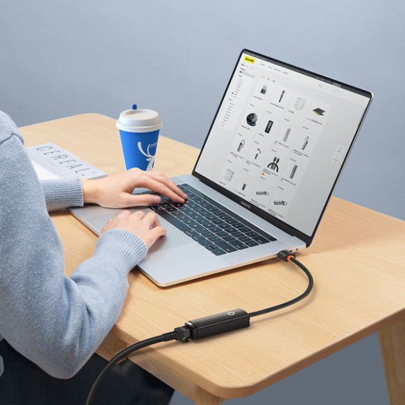 Baseus Lite Series | Karta sieciowa adapter USB-C - Gigabit Lan RJ45 1000Mb