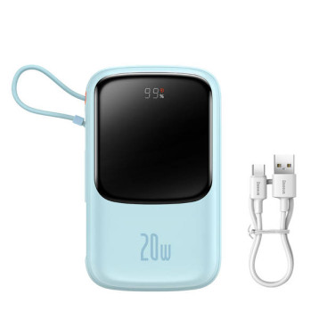 Baseus Qpow Pro | Power Bank 10000mAh PD 20W QC 3.0 z kablem Lightning (do iPhone)