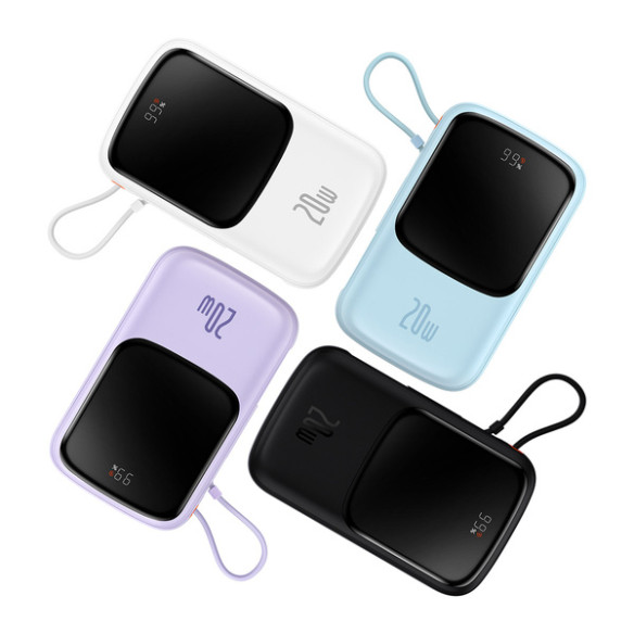 Baseus Qpow Pro | Power Bank 10000mAh PD 20W QC 3.0 z kablem Lightning (do iPhone)