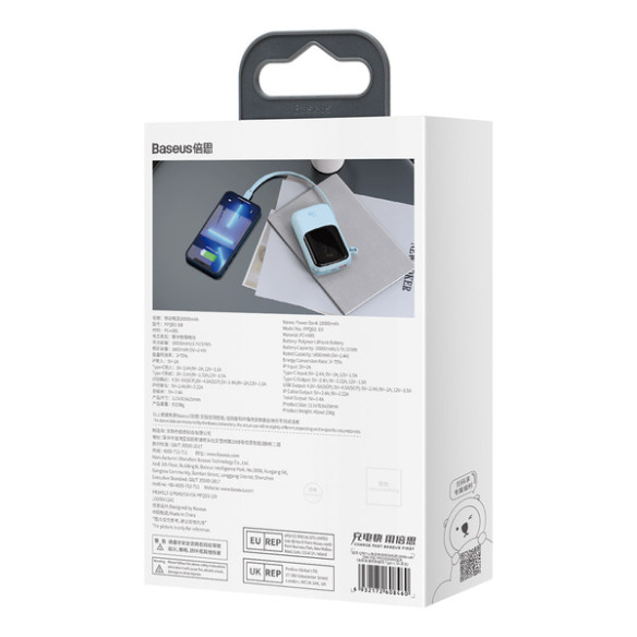 Baseus Qpow Pro | Power Bank 10000mAh PD 20W QC 3.0 z kablem Lightning (do iPhone)