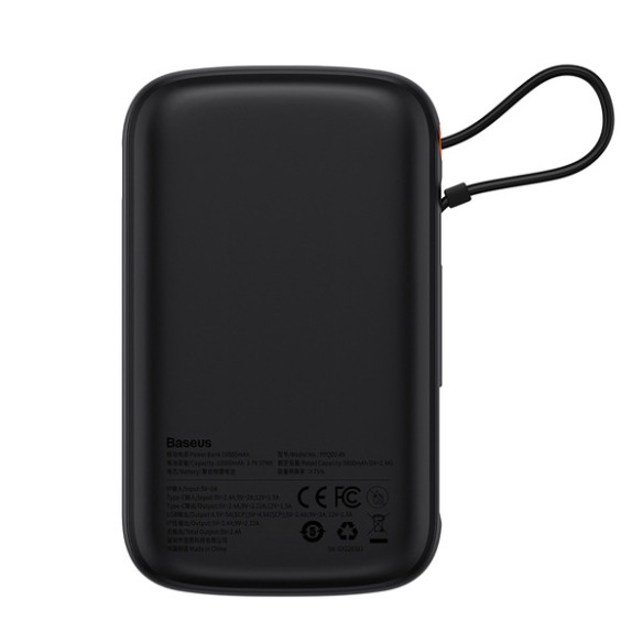 Baseus Qpow Pro | Power Bank 10000mAh PD 20W QC 3.0 z kablem Lightning (do iPhone) Overseas Edition