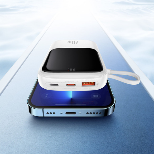 Baseus Qpow Pro | Power Bank 10000mAh PD 20W QC 3.0 z kablem Lightning (do iPhone) Overseas Edition