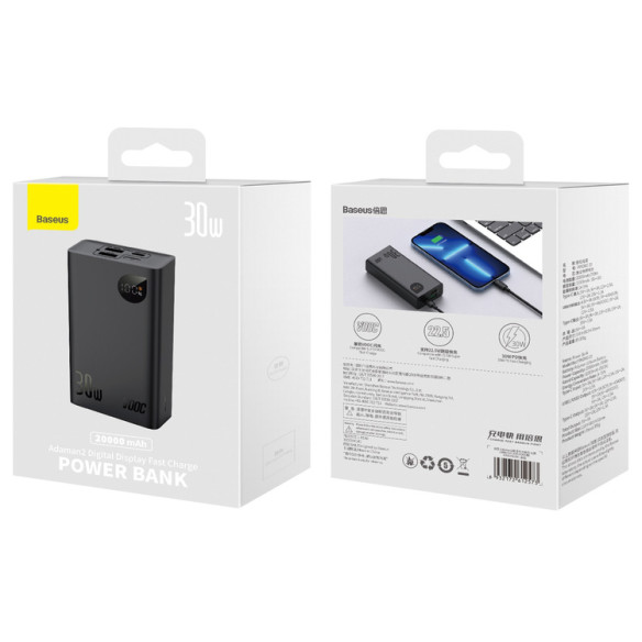 Baseus Adaman2 | Power Bank 20000mAh 3x USB USB-C PD AFC SUPERVOOC 30W Overseas Edition